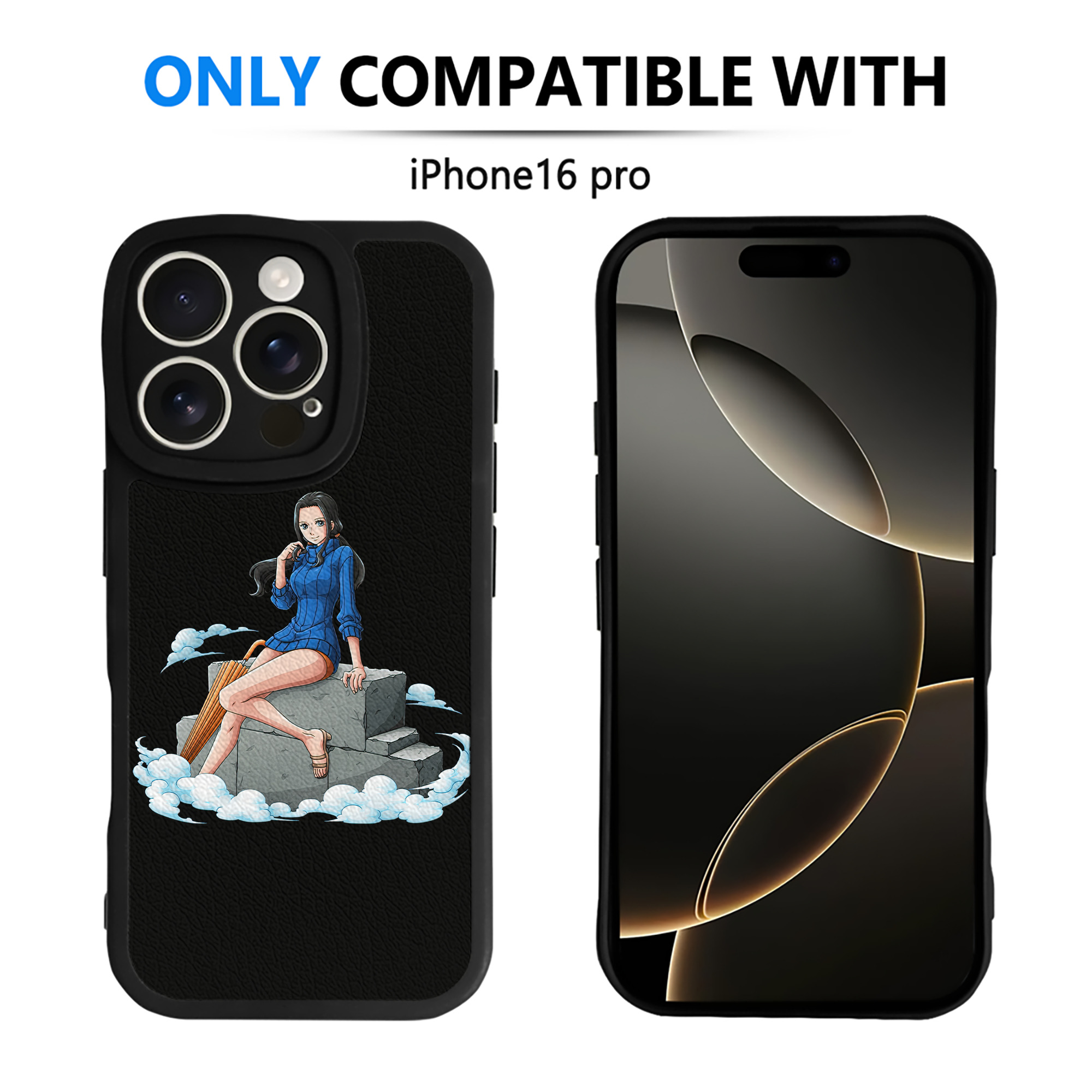 （画像用） ワンピース ニコ・ロビン ONE PIECE Nico Robin 【iPhone 16シリーズ対応】シリコンスマホケース（レザー調） 材質：シリコン
